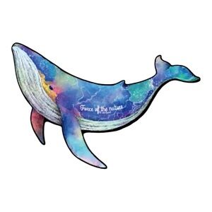B-SIDE LABEL FORCE OF NATURE WHALE STICKER - BRAND NEW